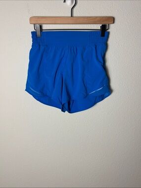 Lululemon Hotty Hot High-Rise Lined Short 4" Poolside Blue W7AYXT